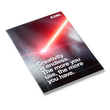 Load image into Gallery viewer, Book with red light effect and a motivational text