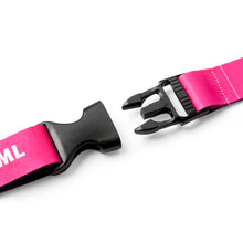 Load image into Gallery viewer, Pink lanyard with a black buckle on a white background