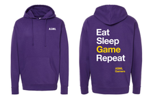 Load image into Gallery viewer, Purple hoodie with &#39;ASML Gamers&#39; text on front and back