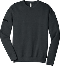 Load image into Gallery viewer, Unisex Bella+Canvas Fleece Drop Shoulder Sweatshirt (Black Logo)